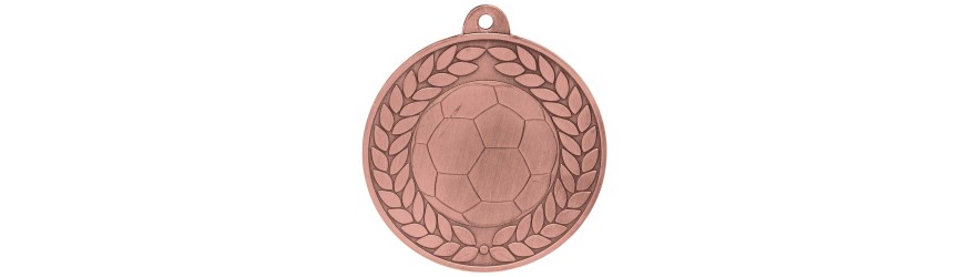 50MM AVIATOR FOOTBALL BALL MEDAL - GOLD, SILVER & BRONZE